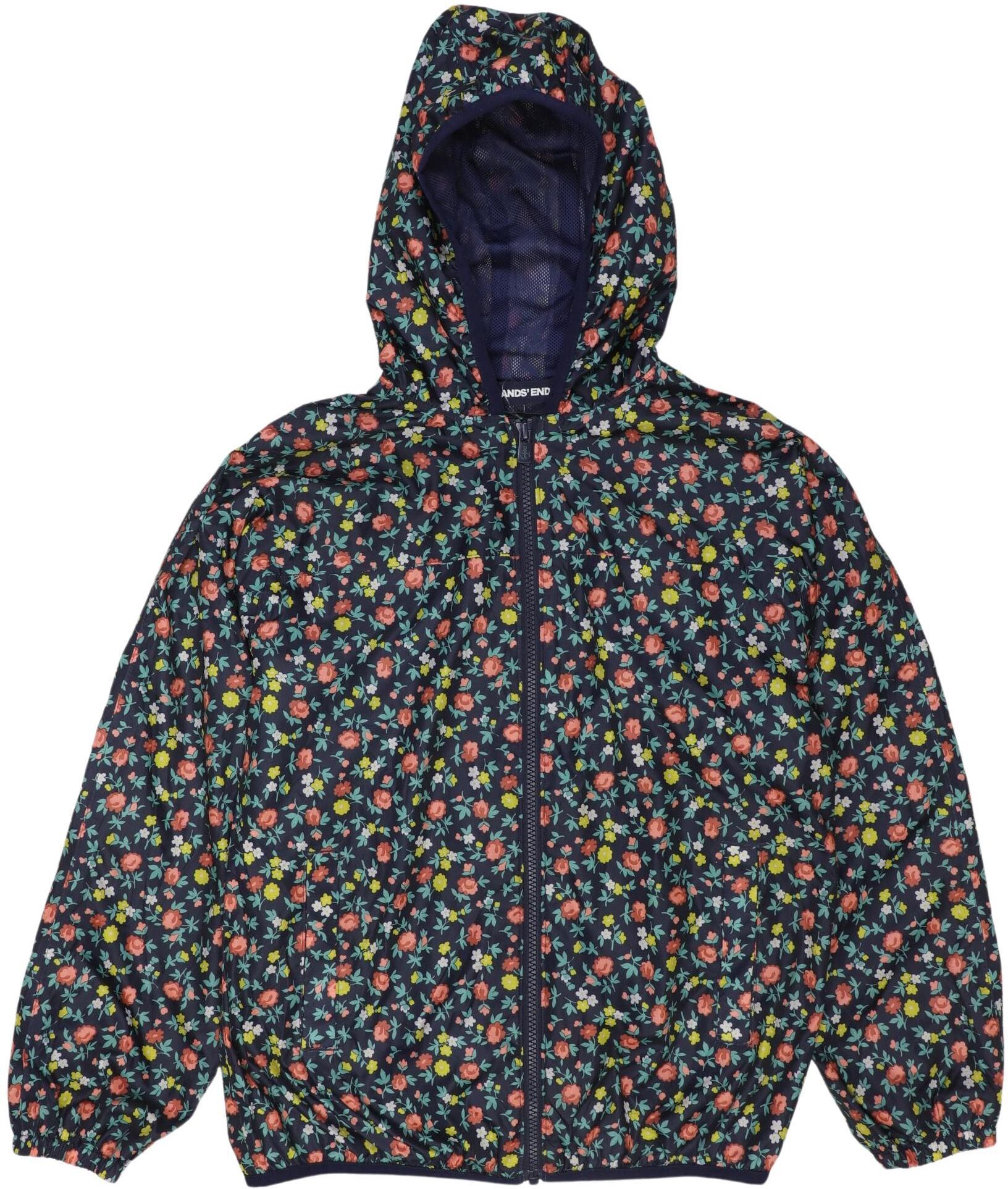 Lands End Mädchen Jacke oder Mantel, Marineblau, Gr. M, Synthetik - Second Hand