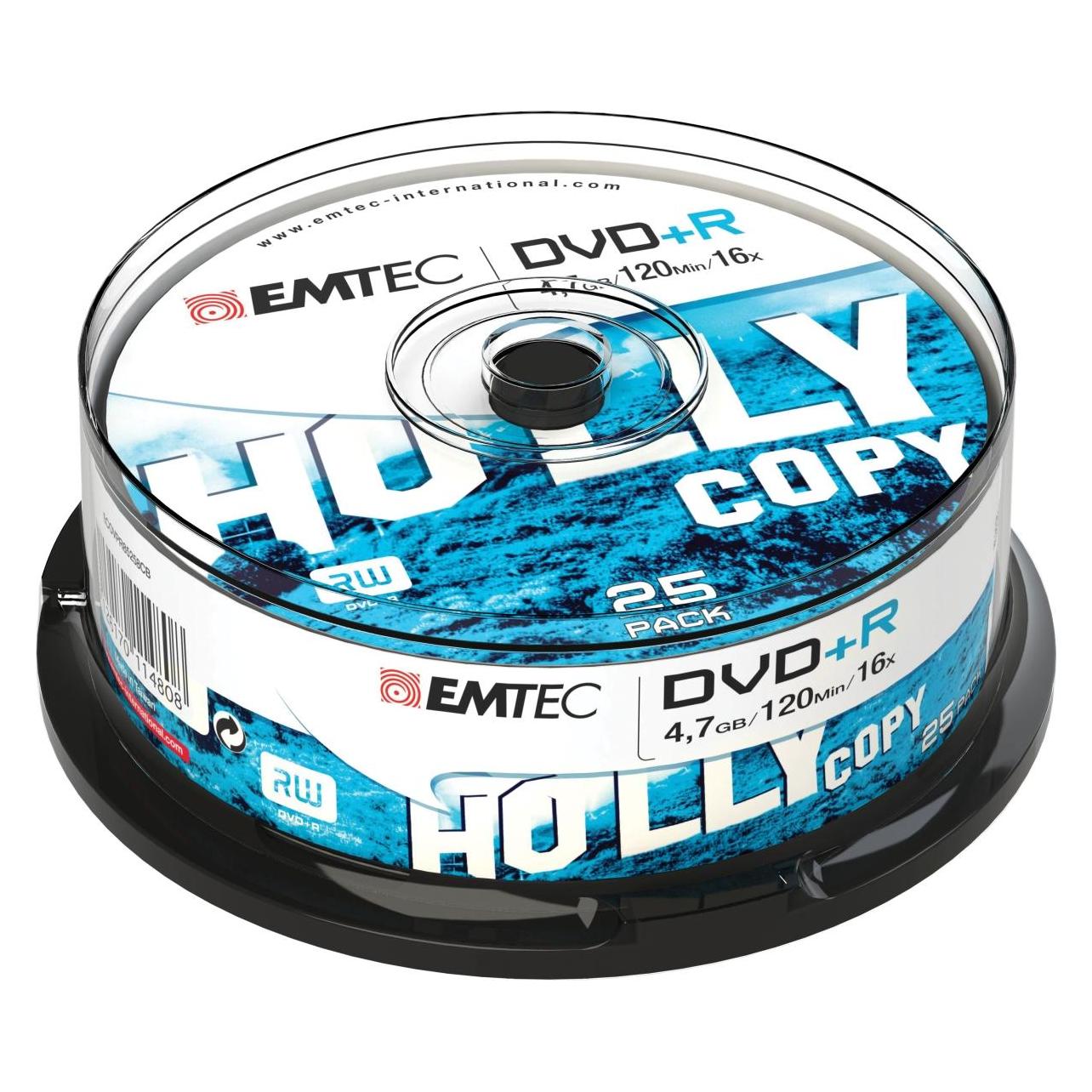 Emtec DVD+R 4,7GB 16x Cake Box (25) (25x) (ECOVPR472516CB)