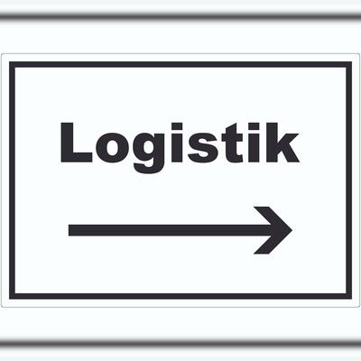 HB-Druck Logistik Aufkleber mit Text und Richtungspfeil rechts Transport Versand waagerecht A0 (841x1189mm)