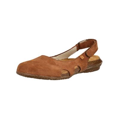Ballerina EL NATURALISTA "El Naturalista Ballerinas Leder", Damen, Gr. 38, Leder, braun (wood), Schuhe Ballerina