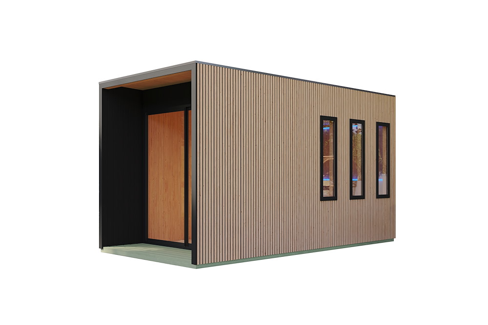 KARIBUHOLZT Sauna Miramar 9 kW Bio ext. Strg Douglasie m.Schiebetür 16989889
