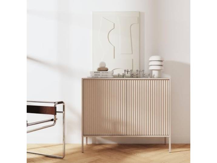 BEAUTY SOFA Kommode NOTO 100 cm mit 2 Türen, Push-to-Open, Farbe Cashmere, Modernes Design
