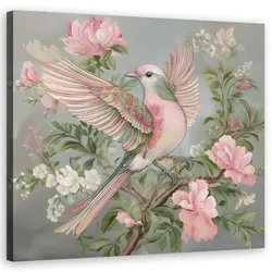 WANDBILD shabby chic vogel