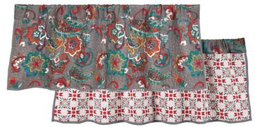 "Paseo Road by HiEnd Accents Abbie Western Paisley Reversible Quilted Valance, 18""x56"""