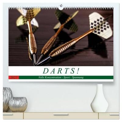 Darts. Konzentration - Sport - Spannung (hochwertiger Premium Wandkalender 2027 DIN A2 quer), Kunstdruck in Hochglanz