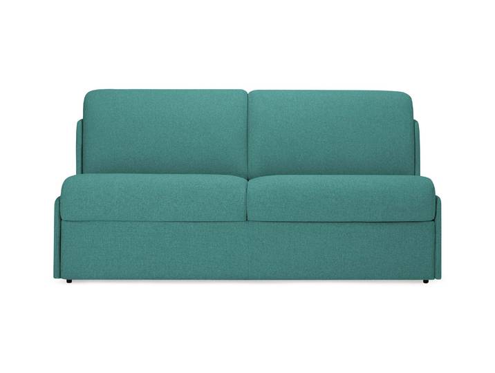 MARSEILLE - Canapé lit 2 places sans accoudoir - Tweed, Turquoise