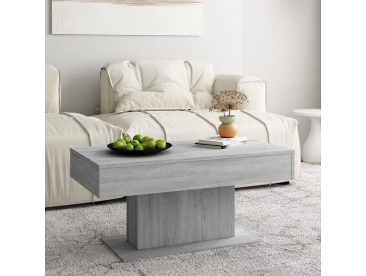 Table basse Sonoma gris 96x50x45 cm Bois d'ingénierie 815835