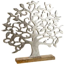 GILDE Deko Figur Lebensbaum H=37cm - silber