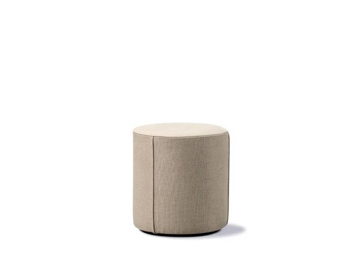 Fredericia Furniture Pouf Mono Grand Linen beige, Ø39 cm