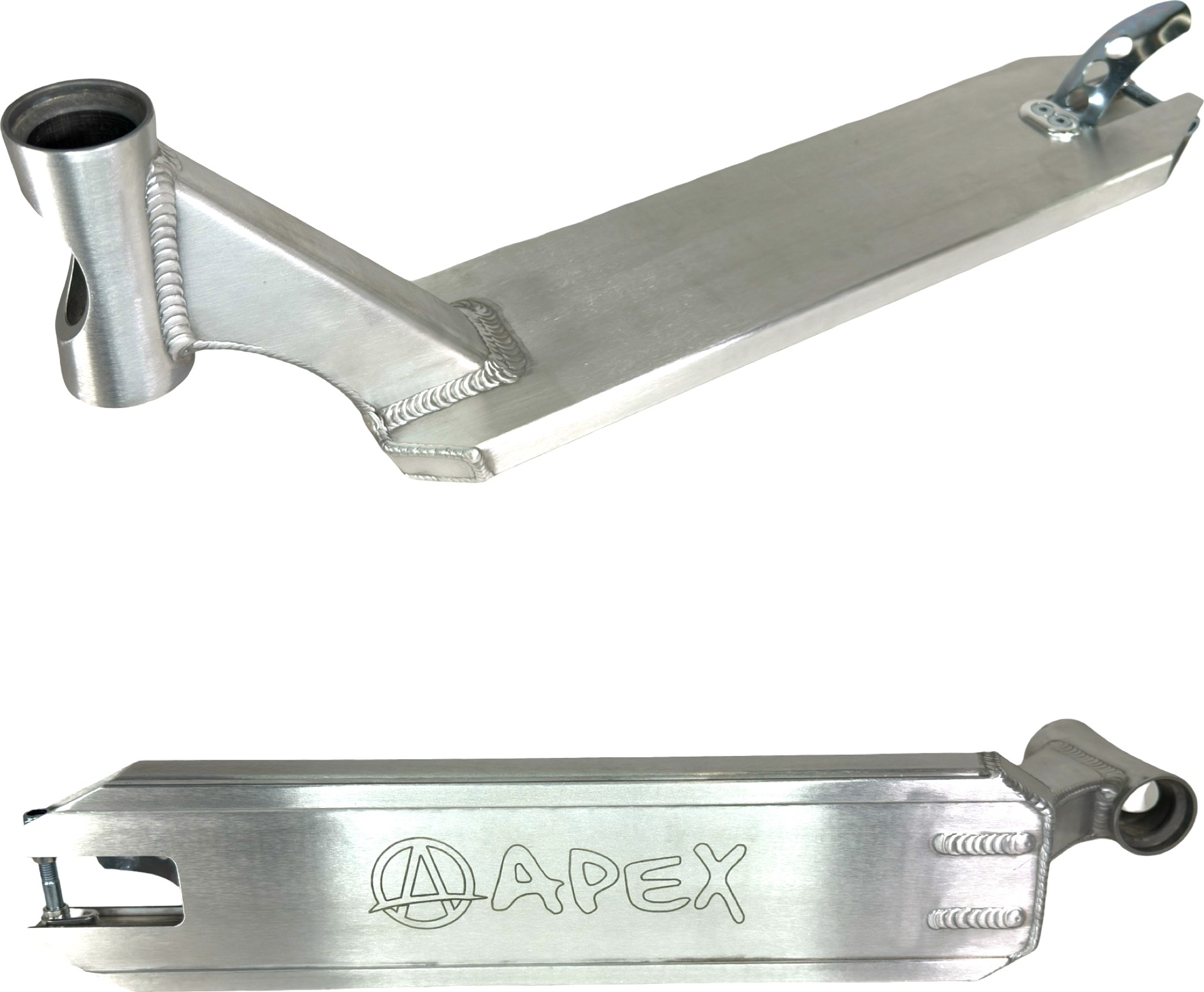 Apex Pro Stunt-Scooter Deck 580 (49cm) Silber gebürstet