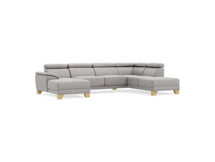 Ecksofa Lynn 2.0, Johann Jakob, cord grey, Textil