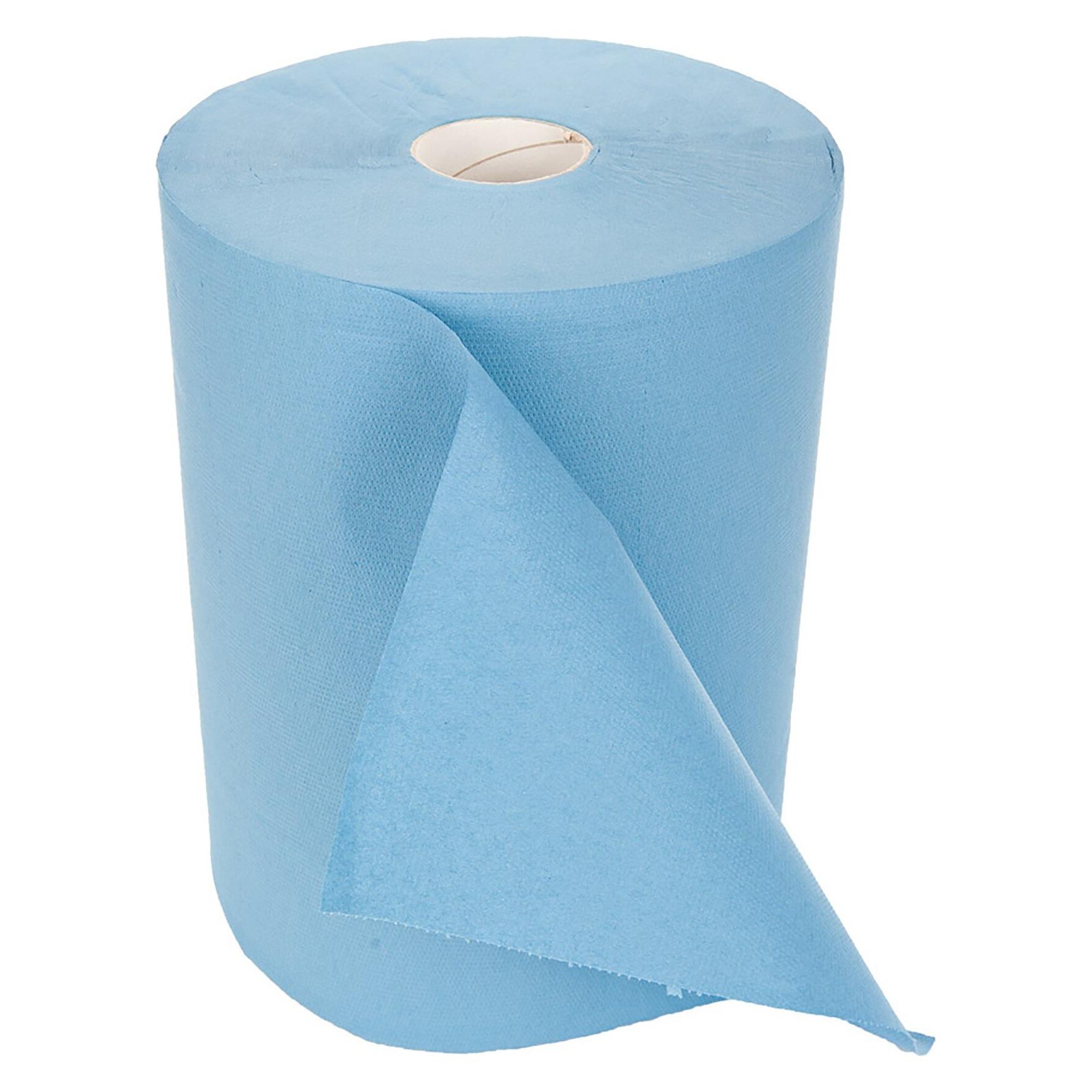 Hygoclean Putzrolle, 2-lagig, blau, 380 x 350 mm 100% Recyclingpapier, perforiert für Einzelblattabnahme (2x) (304810)