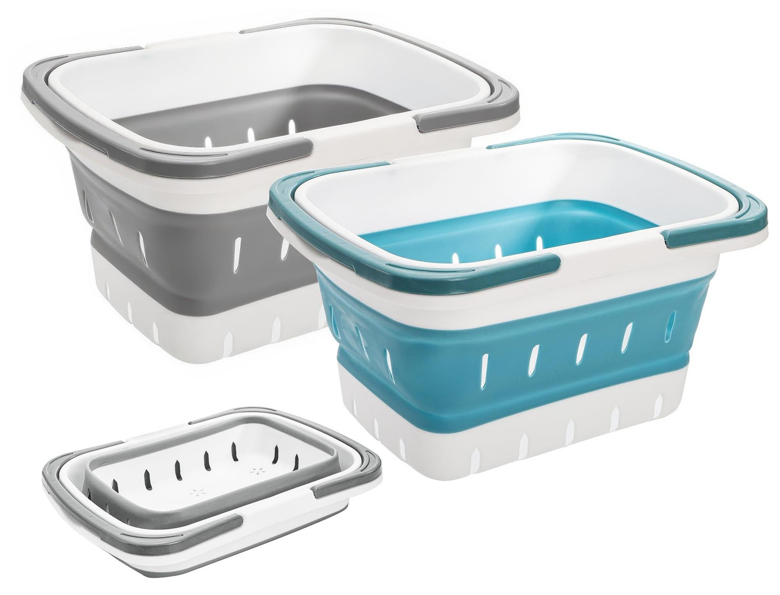 Merkloze Set van 2 Vouwbare Dusch Caddy's voor Badkamer en Keuken