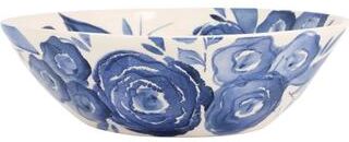 viva by VIETRI Blue Camellia Shallow Serving Bowl
