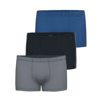 Retro Pants AMMANN "3er Pack Herren Retro Short Mix Shorts", Herren, Gr. 6, 3 Stk., Single-Jersey, blau (saphir, schwarz, nightblau), Single-Jersey, , figurbetont, Unterhosen