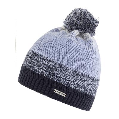 Strickmütze ZIENER "IXIA-Z DAMEN", Damen, blau (schwarz navy), Materialmix, Mützen Strickmütze, warm, mit weichem Fleecefutter