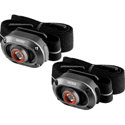 NEB-HLP-1010-G - LED-Stirnleuchte, 250 lm, Akku, 2er