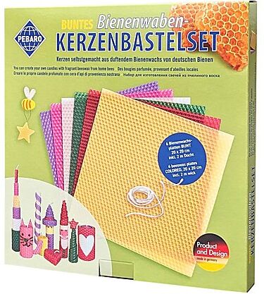 Bienenwachs Kerzen-Bastel-Set bunt, 6 Farben