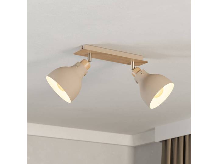 EGLO Deckenleuchte Arrecife, dimmbar, creme / amber, für Wohn- / Esszimmer, Metall, Skandinavisch