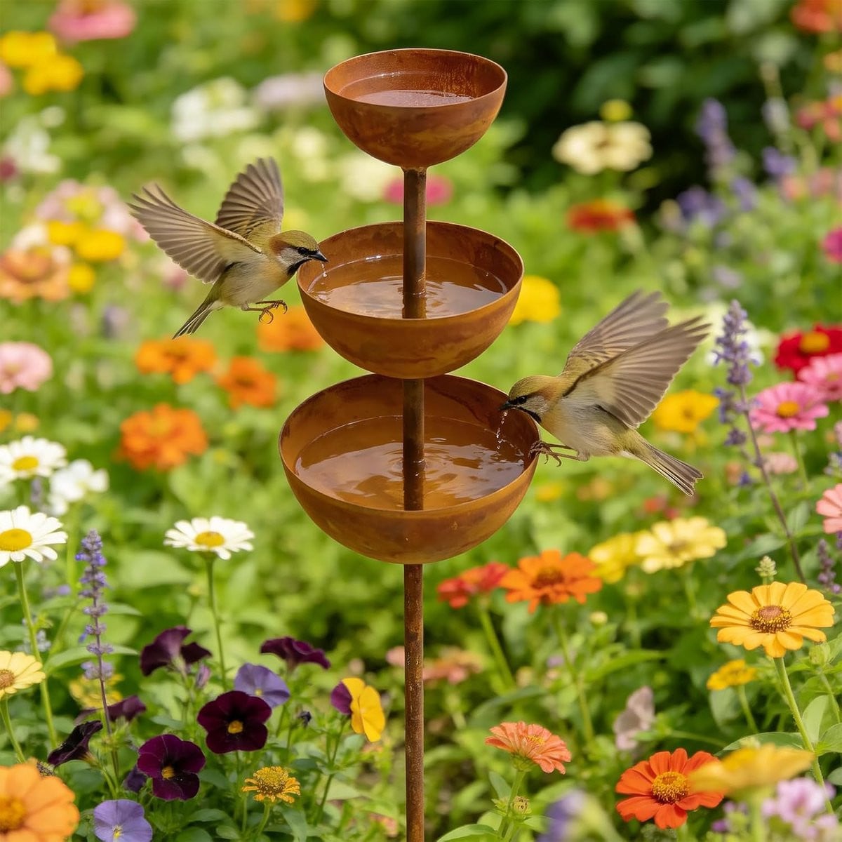 Tuindecoratie Insecten Regencape in Natuurroest, Metaaloxide, 68 cm