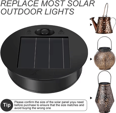 Inspire Curations 30 LED Solar Lantern Replacement Top Waterproof Solar Light Replacement Lid warm White 2pcs