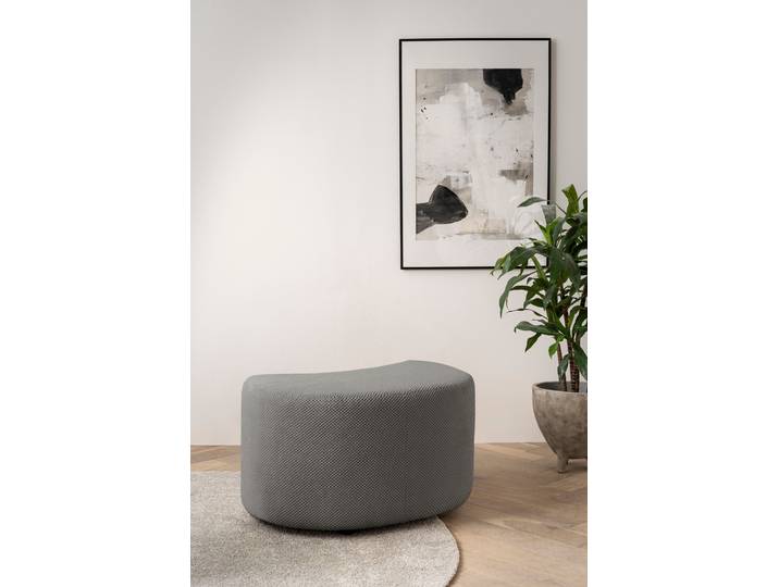 Hocker HOME AFFAIRE MAISIE Webvelours, passende Ergänzung Drehsessel , grau (mittelgrau), B:52cm H:45cm T:38cm, Hocker, Hocker, in 3 Farben