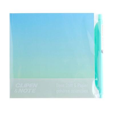 Clipen & Note Set Grün – Gelschreiber & Notizbuch
