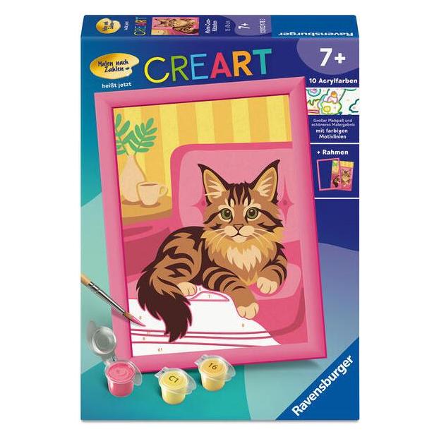 Ravensburger CreArt, Malen nach Zahlen Kinder - Maine-Coon-Kätzchen (4005555231783-4005555231783)