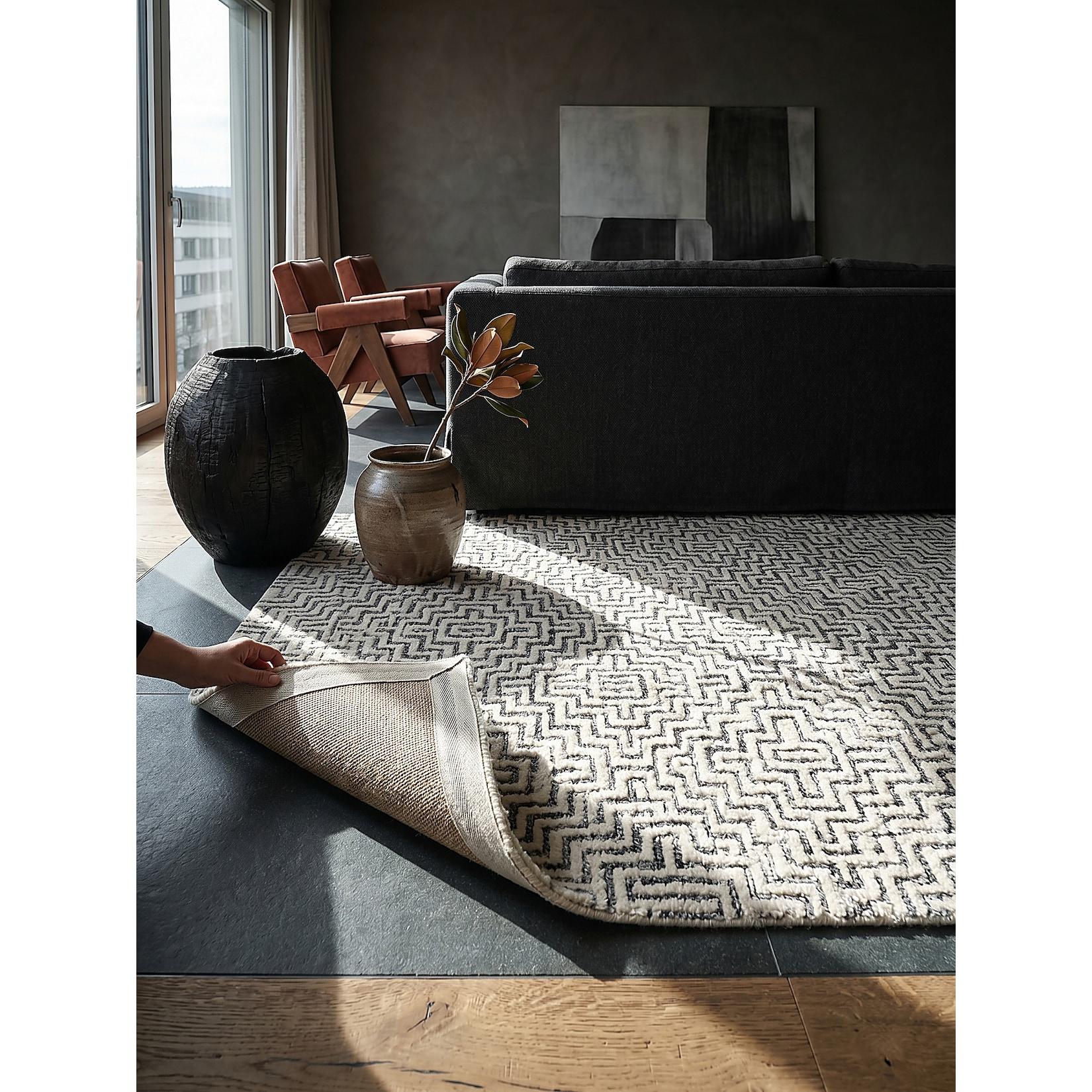 Teppich geometrisch Grau 160 x 230 cm - ARLEN Kadima Design