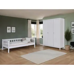 Einzelzimmer SINTRO 90 in Echtholz Kiefer, Weiß