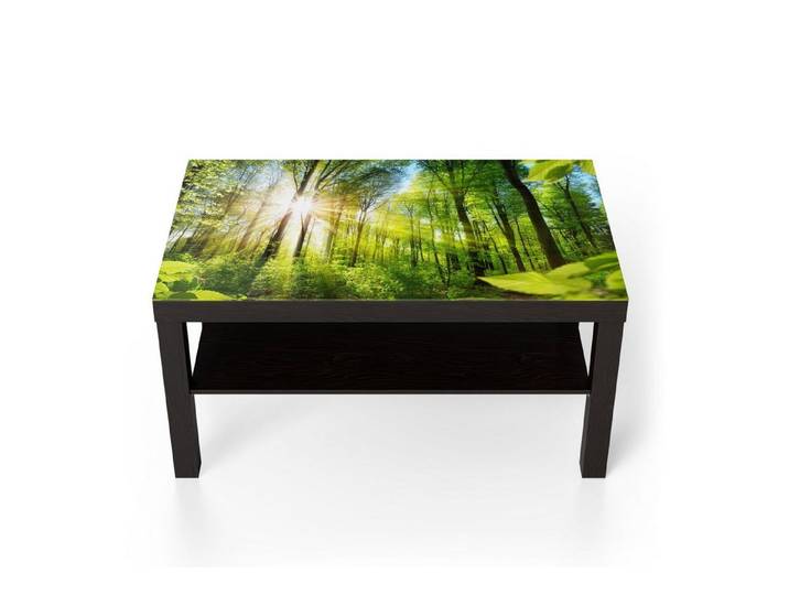 DEQORI Couchtisch 'Licht durchdringt Bäume', Glas Beistelltisch Glastisch modern