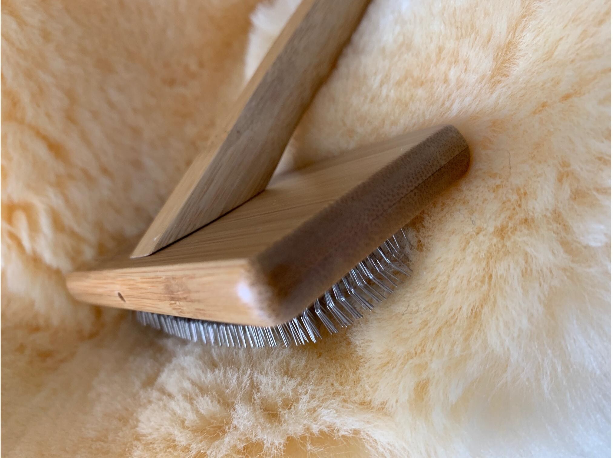 Fellbürste KAISER "Lammfell-Bürste", Baby, beige (natur), Fellkämme Fellbürste natur Einheitsgröße