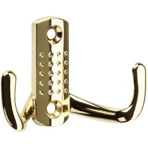 SO-TECH Garderobenhaken Jasmin, 117380, messingoptik / gold, Doppelhaken aus Metall