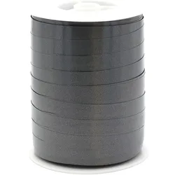 Star 250m Geschenkband Ringelband 10mm - wasserfestes Kunststoff Dekoband Schleifenband Polyband Luftballonband zum Basteln Schleifen Luftballons Grau