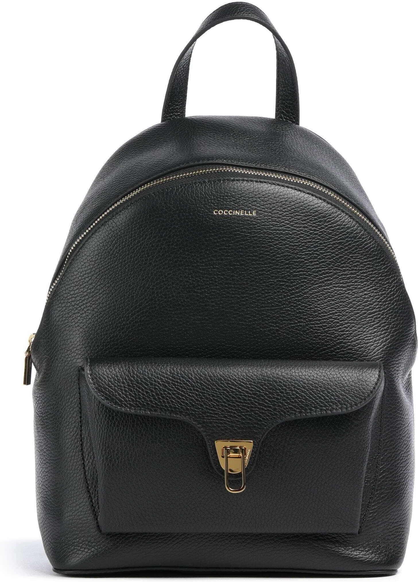 Coccinelle Beat Generation Rucksack aus Leder, schwarz