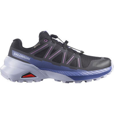 Trailrunningschuh SALOMON "SPEEDCROSS PEAK GTX W", Damen, Gr. 42, grau (schwarz, cosmic sky, iris orchid), Synthetik, Textil, Schuhe, für mehr Grip - wasserdicht
