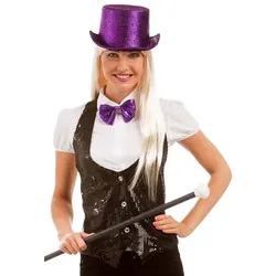 Pailletten-Weste für Damen, schwarz