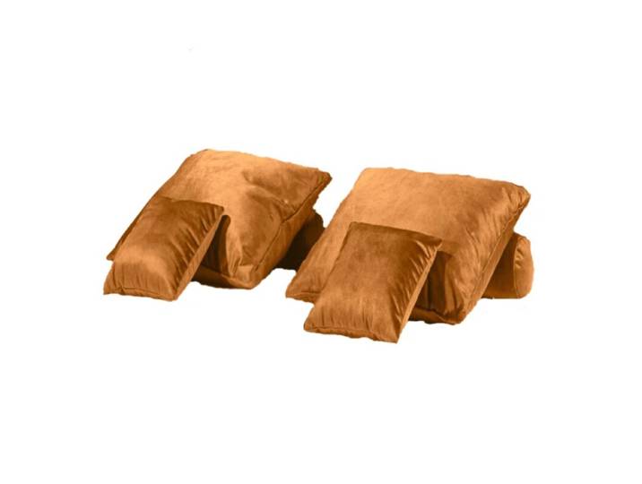 Trendstore Beth Kissenset 6-teilig - Microvelours hellbraun Vint