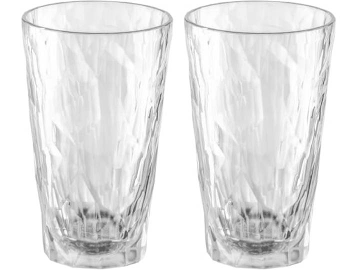 koziol Superglas Club No. 6, 2 Stück, 300 ml, Cocktail-Glas aus kristallklarem Kunststoff, luxuriös, unzerbrechlich, wiederverwendbar, Party, Camping, 2er Set