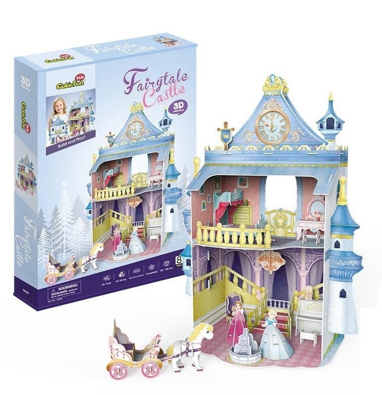 Cubic Fun 3D Puzzel Sprookjeskasteel - 81 onderdelen