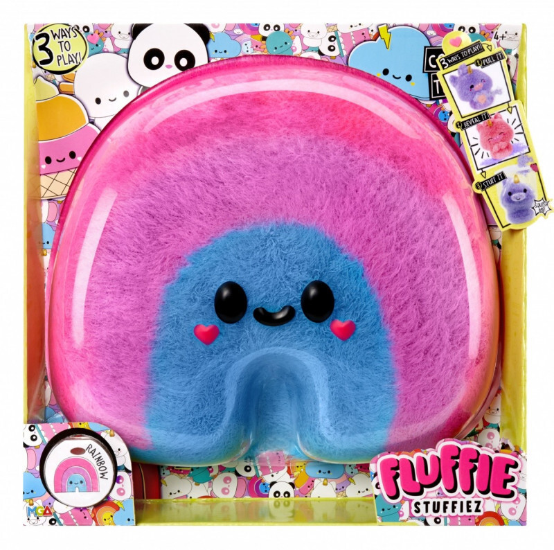 MGA Entertainment Fluffie Stuffiez grote pluche knuffel Regenboog