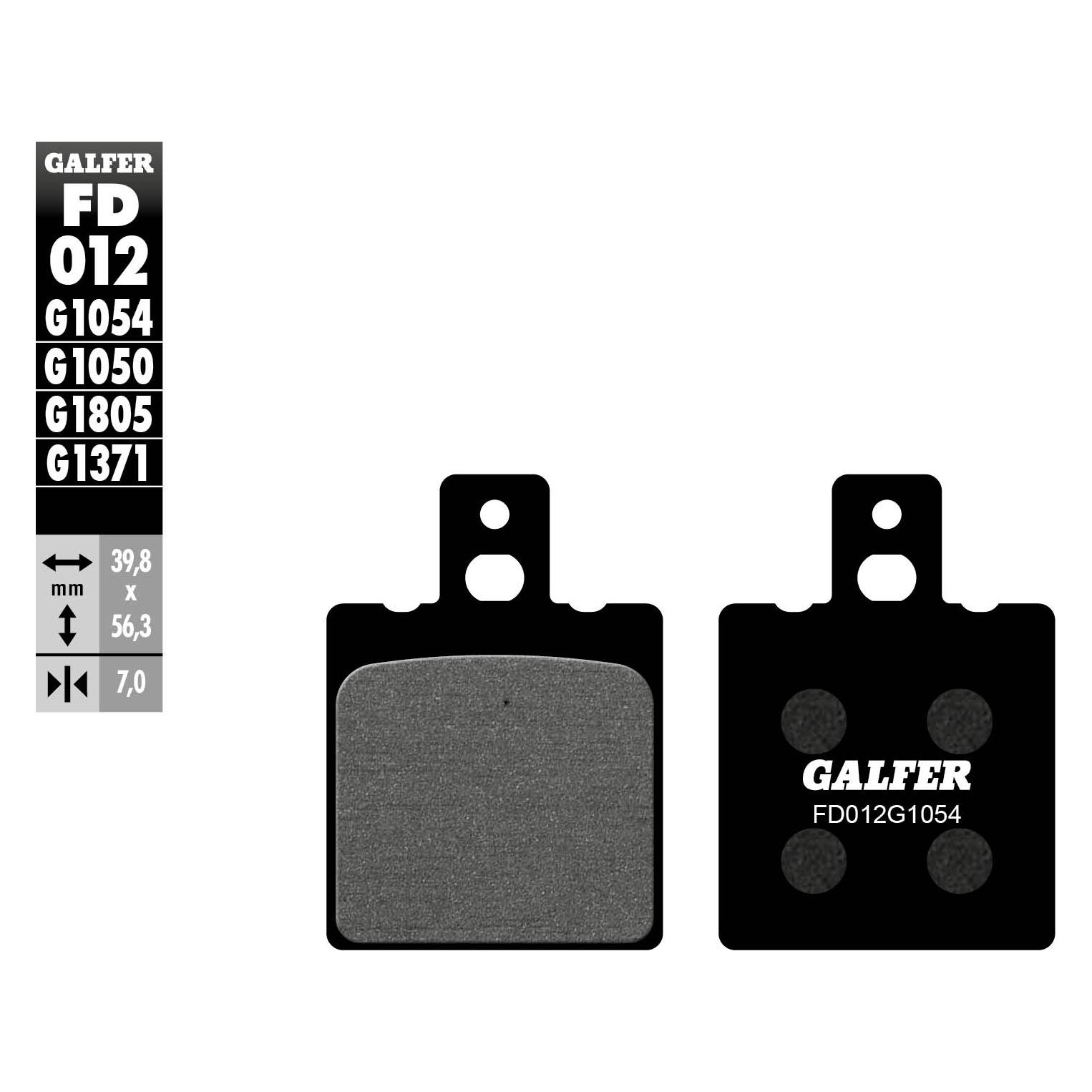 Galfer Bike Galfer Bremsbelag FD012 Organisch FD012-G1054 KBA FD012-G1054 8400160000124 (Organisch (Resin)) (FD012-G1054)
