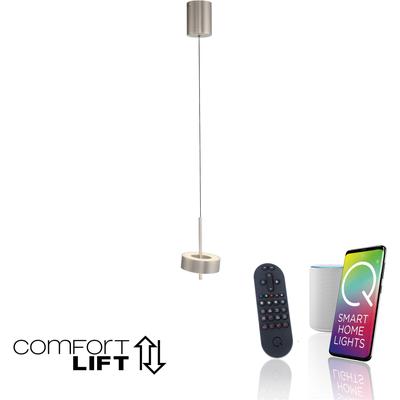 LED Pendelleuchte "Q-ROTATE", silber (aluminiumfarben), 1, Ø 14cm, 1 Stk., NEUHAUS Q SMART HOME LIGHTS, Leuchten, LED Pendelleuchte