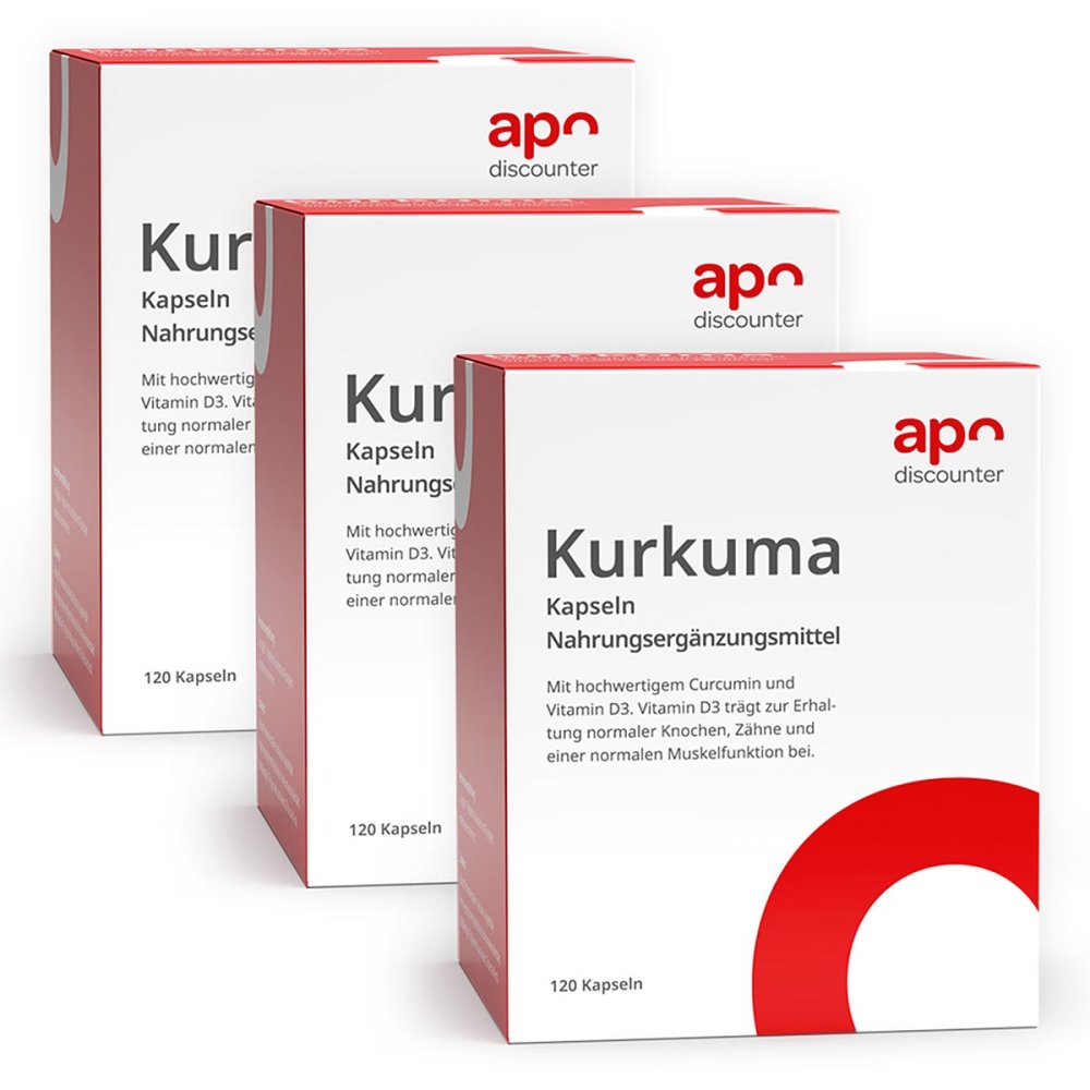 apo.com Group GmbH Kurkuma Kapseln mit Vitamin D3 von apodiscounter 08101854