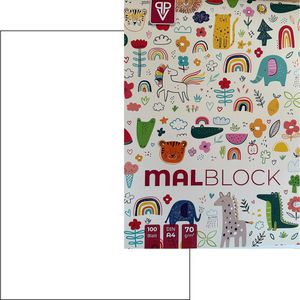 Böttcher-AG Zeichenblock Malblock A4, 70 g/m², weiß, geleimt, 100 Blatt