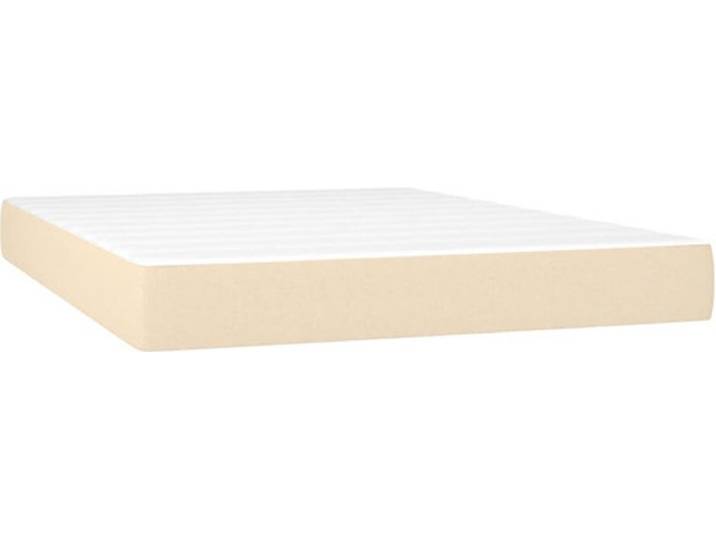 vidaXL - Pocketveringmatras - medium - 140x190x20 - cm - stof - crèmekleurig