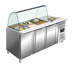 SARO Saladette mit Glasaufsatz Modell GN 3100 TNS