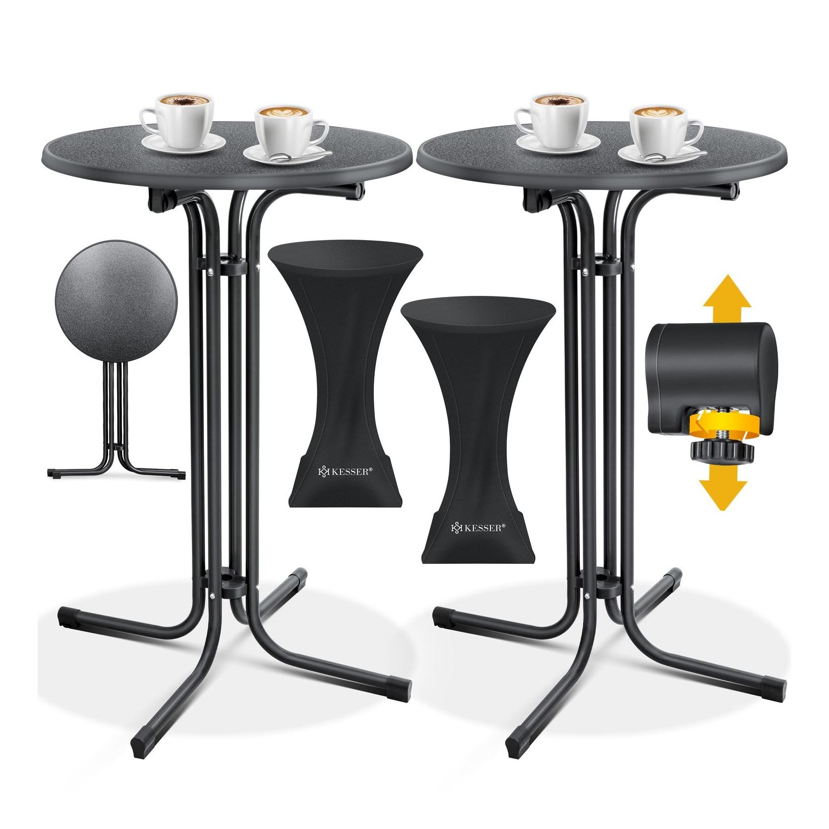 KESSER® Gastro Stehtisch klappbar - Gastronomie Bistrotisch rund - Wetterbeständiger Klapptisch Gartentisch - Runder Partytisch - Hitzebeständig - Stabil und sicher
