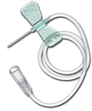 SAFETY SpA Ago a Farfalla 23G con Tubo 300 mm Azzurro - Sterile Monouso con Raccordo Luer Lock