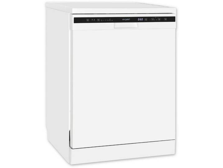 exquisit Standgeschirrspüler GSP6312-030D weiss, 12 Maßgedecke, 12 Maßgedecke – LED-Beleuchtung & Timer für mehr Komfort